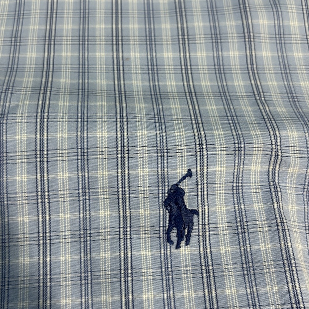 Ralph Lauren Men's Blue and White Checkered Shirt - Picture 3 of 11